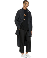 Мужской черный свитер с круглым вырезом от Miharayasuhiro