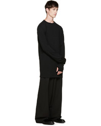 Мужской черный свитер с круглым вырезом от Thamanyah