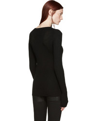 Женский черный свитер с круглым вырезом от BLK DNM