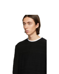 Мужской черный свитер с круглым вырезом от A.P.C.