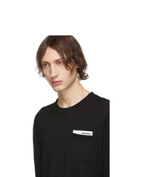 Мужской черный свитер с круглым вырезом от DSQUARED2