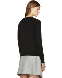 Женский черный свитер с круглым вырезом от Opening Ceremony