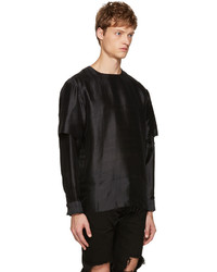 Мужской черный свитер с круглым вырезом от Christian Dada