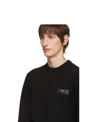 Мужской черный свитер с круглым вырезом от Off-White