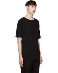 Мужской черный свитер с круглым вырезом от Fanmail