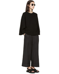 Женский черный свитер с круглым вырезом от Helmut Lang