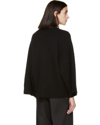 Женский черный свитер с круглым вырезом от Helmut Lang