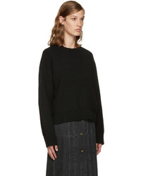 Женский черный свитер с круглым вырезом от Acne Studios