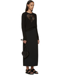 Женский черный свитер с круглым вырезом от Christopher Kane