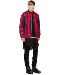 Мужской черный свитер с круглым вырезом от Sacai