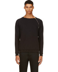 Мужской черный свитер с круглым вырезом от Saint Laurent