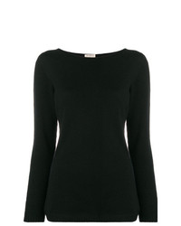 Женский черный свитер с круглым вырезом от Blanca