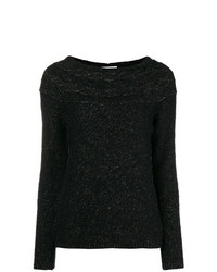 Женский черный свитер с круглым вырезом от Blugirl
