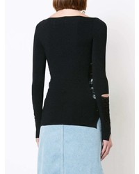 Женский черный свитер с круглым вырезом от Off-White