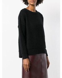 Женский черный свитер с круглым вырезом от By Malene Birger