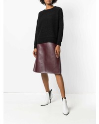 Женский черный свитер с круглым вырезом от By Malene Birger