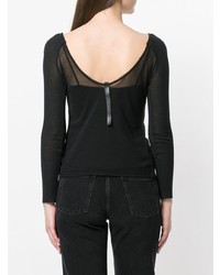 Женский черный свитер с круглым вырезом от Serien°Umerica