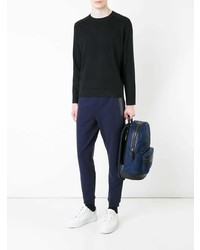 Мужской черный свитер с круглым вырезом от Kent & Curwen