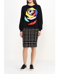 Женский черный свитер с круглым вырезом от Boutique Moschino