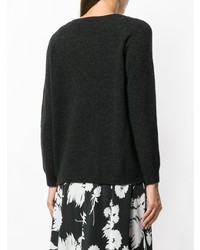 Женский черный свитер с круглым вырезом от Snobby Sheep