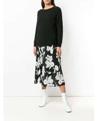 Женский черный свитер с круглым вырезом от Snobby Sheep