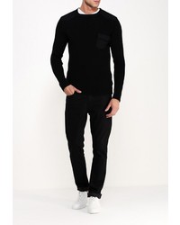 Мужской черный свитер с круглым вырезом от Brave Soul