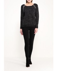 Женский черный свитер с круглым вырезом от Brave Soul