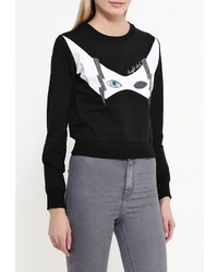 Женский черный свитер с круглым вырезом от Bright Girl