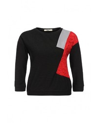 Женский черный свитер с круглым вырезом от Bright Girl