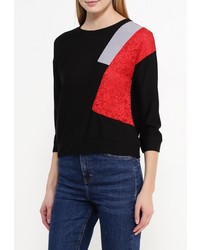 Женский черный свитер с круглым вырезом от Bright Girl