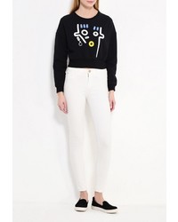 Женский черный свитер с круглым вырезом от Bright Girl