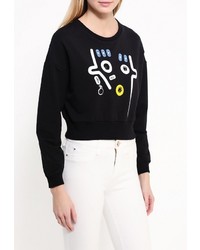 Женский черный свитер с круглым вырезом от Bright Girl