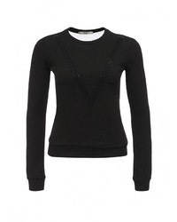 Женский черный свитер с круглым вырезом от Bright Girl