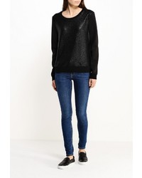 Женский черный свитер с круглым вырезом от Broadway