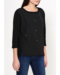 Женский черный свитер с круглым вырезом от Broadway