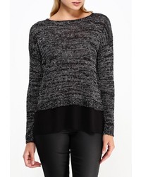 Женский черный свитер с круглым вырезом от Broadway