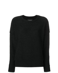 Женский черный свитер с круглым вырезом от By Malene Birger