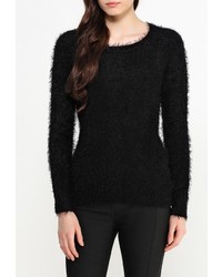 Женский черный свитер с круглым вырезом от By Swan