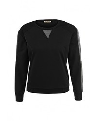Женский черный свитер с круглым вырезом от By Swan