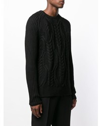 Мужской черный свитер с круглым вырезом от Neil Barrett