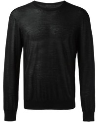 Мужской черный свитер с круглым вырезом от Calvin Klein Collection