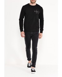 Мужской черный свитер с круглым вырезом от Calvin Klein Jeans