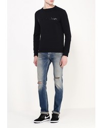 Мужской черный свитер с круглым вырезом от Calvin Klein Jeans