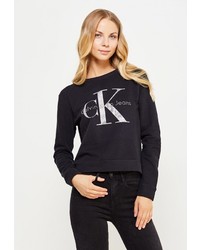Женский черный свитер с круглым вырезом от Calvin Klein Jeans