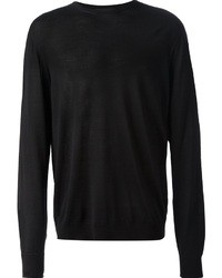 Мужской черный свитер с круглым вырезом от Calvin Klein