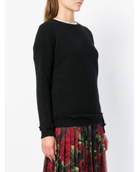 Женский черный свитер с круглым вырезом от Incentive! Cashmere