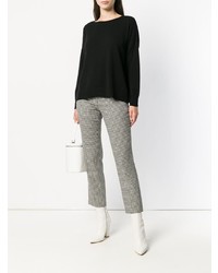 Женский черный свитер с круглым вырезом от Incentive! Cashmere