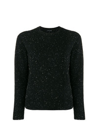 Женский черный свитер с круглым вырезом от Cashmere In Love