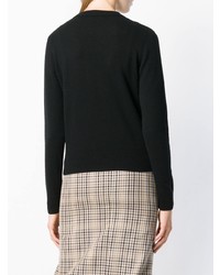 Женский черный свитер с круглым вырезом от Vince