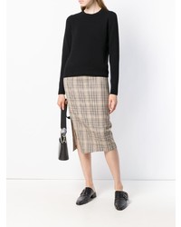 Женский черный свитер с круглым вырезом от Vince